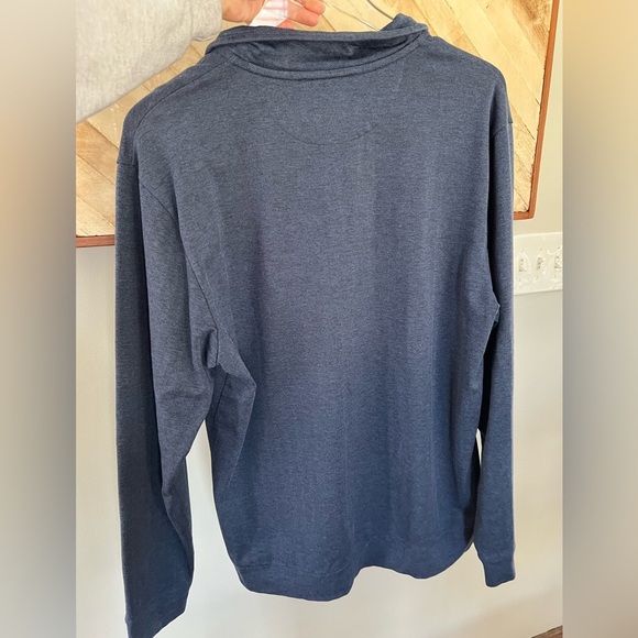 Vineyard Vines Men’s Navy Herringbone Quarter 1/4 Zip Sweater - Picture 4 of 4